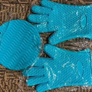 Silicone Gloves BBQ, Silicone mat indoor/outdoor grilling